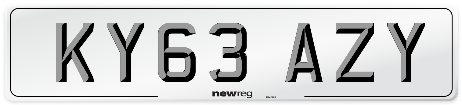 KY63 AZY Number Plate from New Reg
